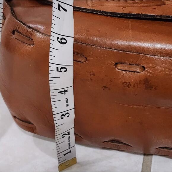 Patricia Nash‎ Brown Tooled Leather Saddle Bag crossbody purse - Picture 8 of 16